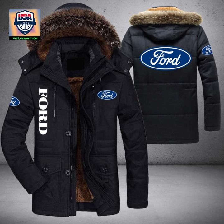 Ford Logo Brand Parka Jacket Winter Coat – Usalast