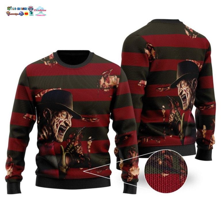 Freddy Krueger Ugly Christmas Sweater - Elegant and sober Pic
