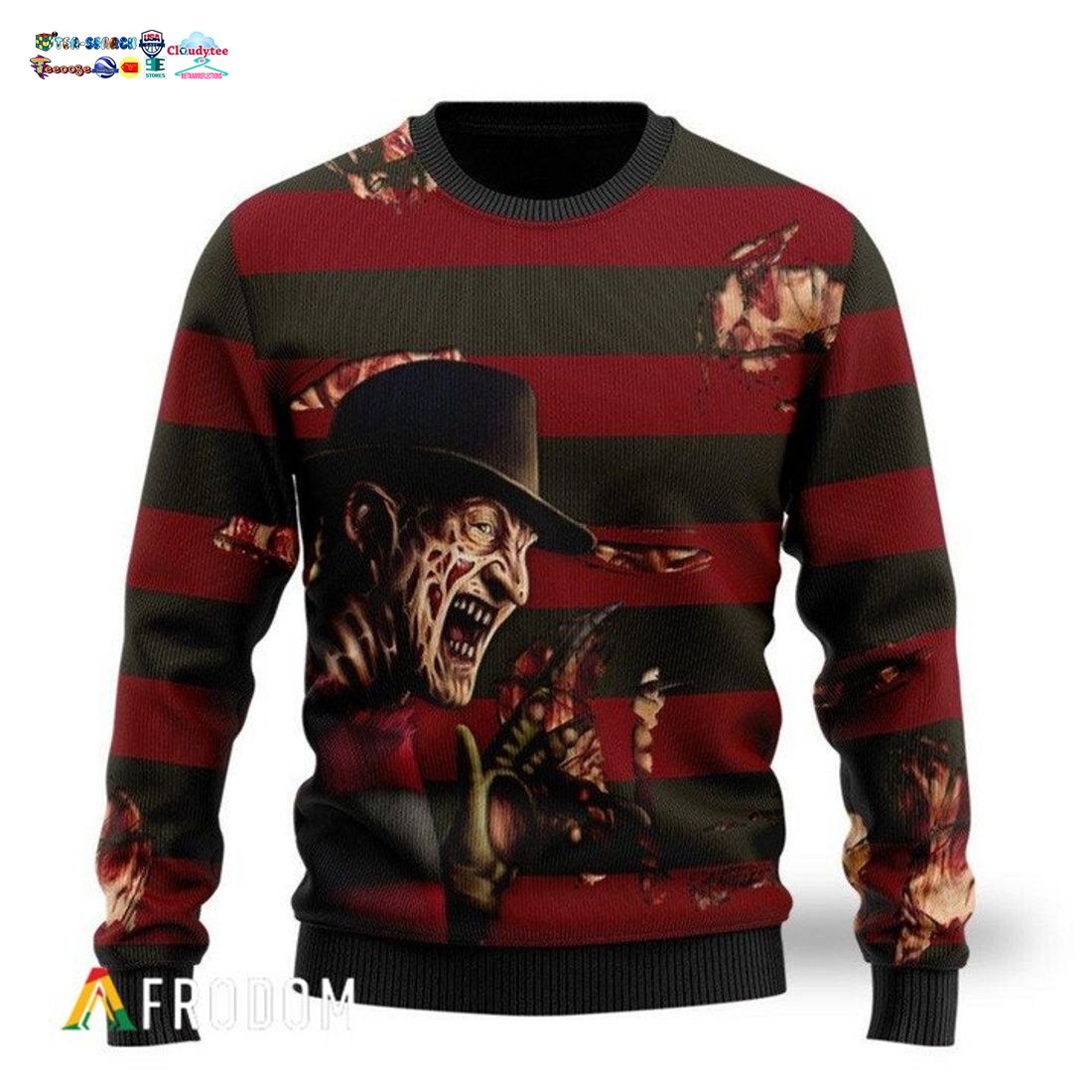 Freddy Krueger Ugly Christmas Sweater