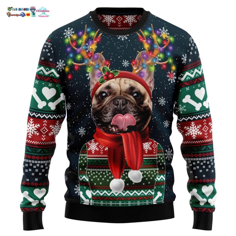 French Bulldog Ugly Christmas Sweater - Out of the world
