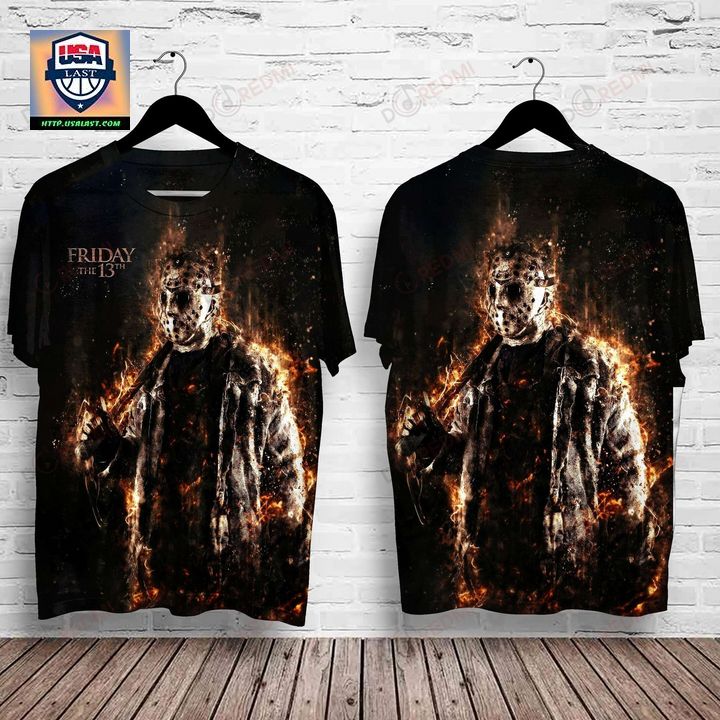 Friday The 13th Jason Burning Halloween 3D Shirt - Selfie expert