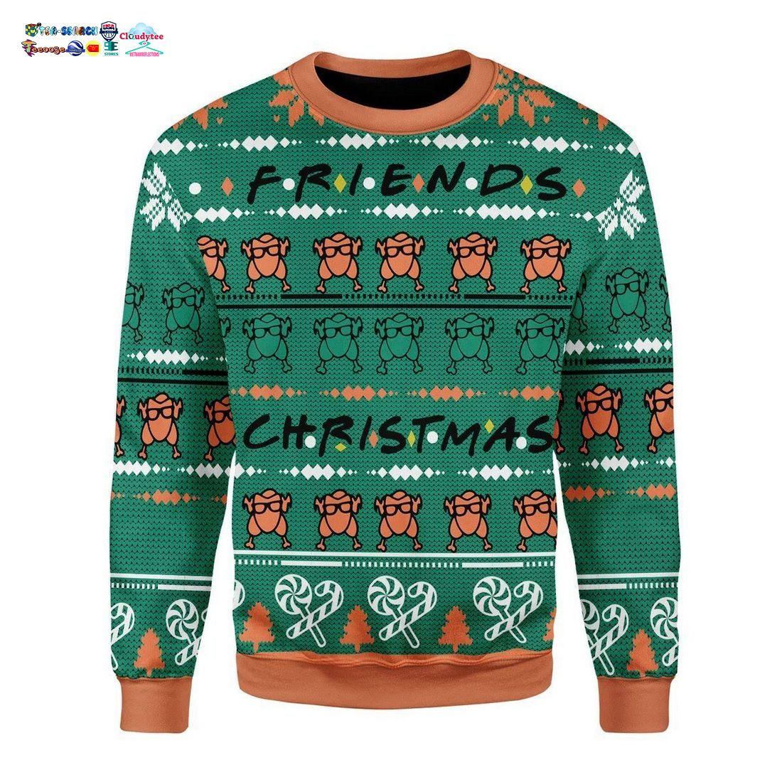 Friends Turkey Ugly Christmas Sweater