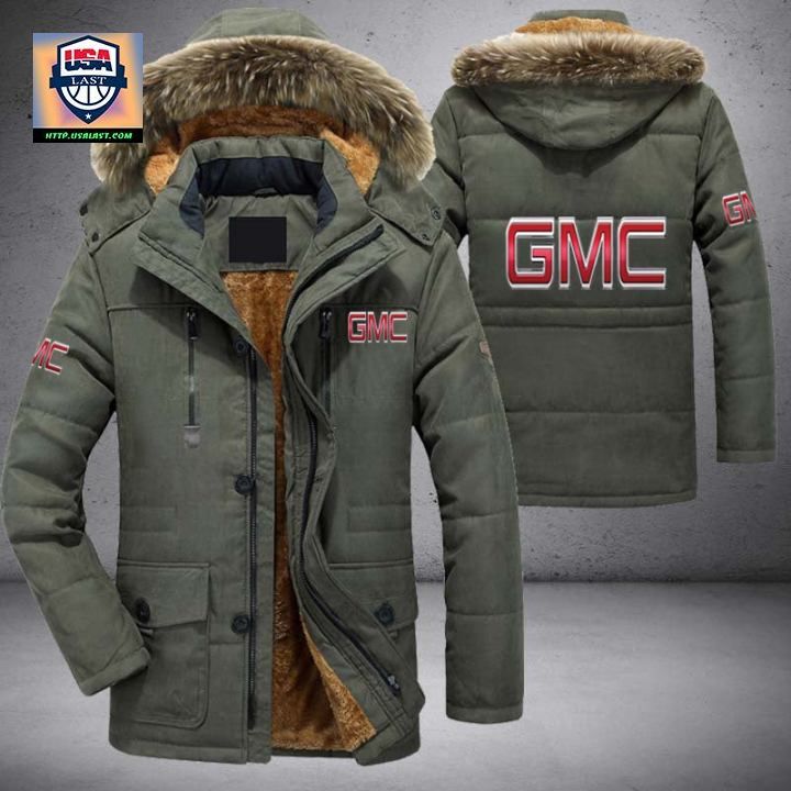 GMC Car Brand Parka Jacket Winter Coat - Radiant and glowing Pic dear