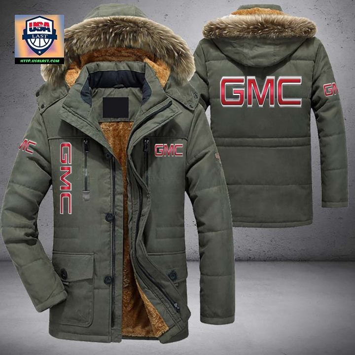 GMC Logo Brand Parka Jacket Winter Coat - Eye soothing picture dear