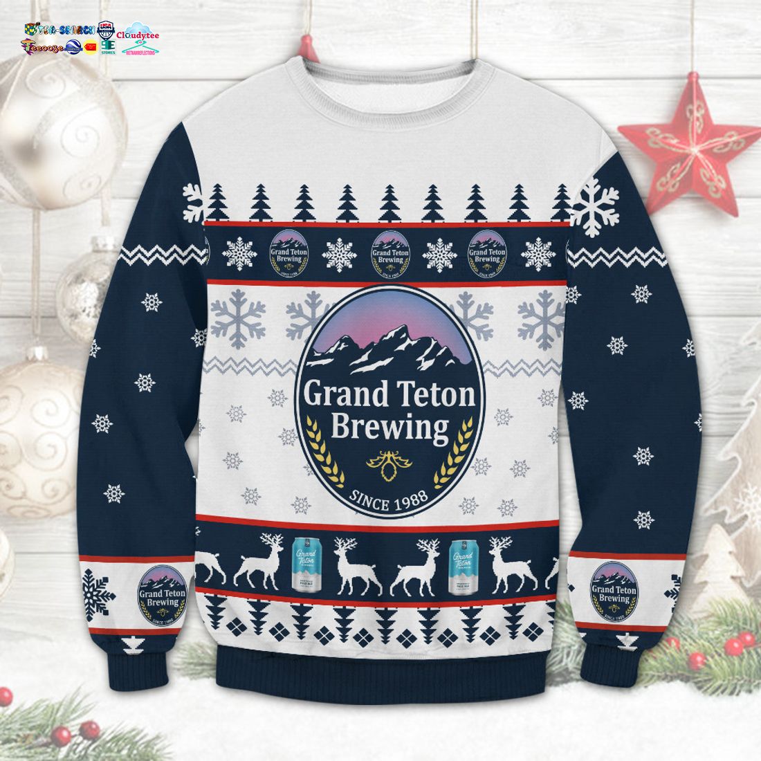 Grand Teton Brewing Ugly Christmas Sweater - Gang of rockstars