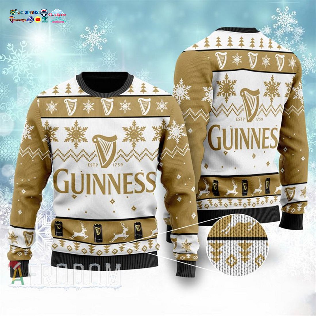 Guinness Ver 8 Ugly Christmas Sweater