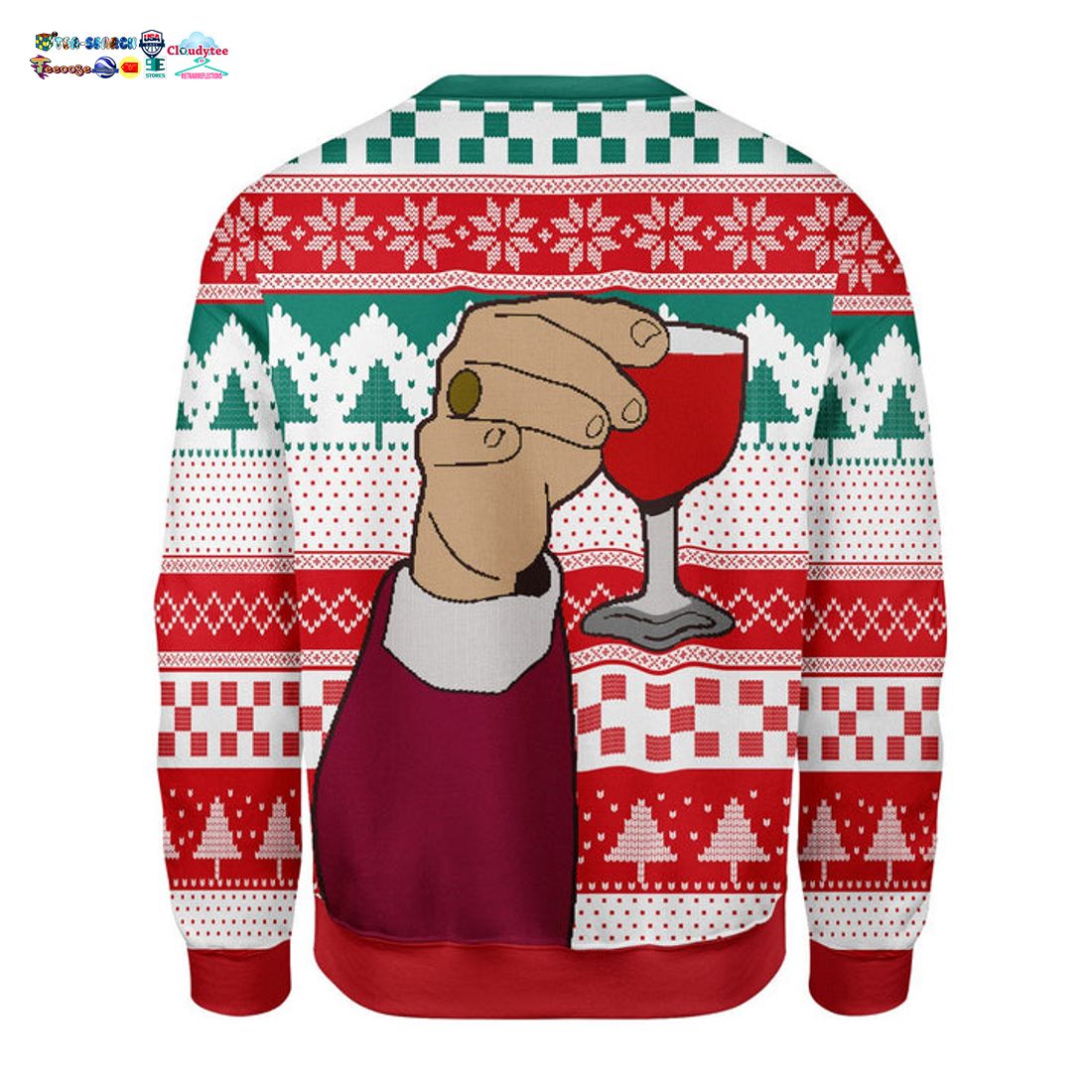 Hand Leonardo DiCaprio Meme Ugly Christmas Sweater