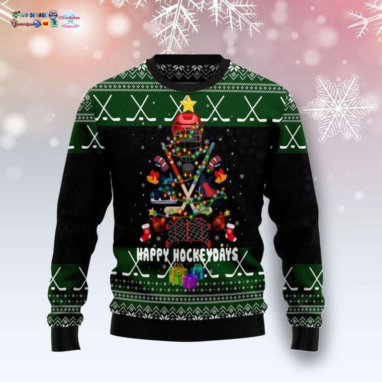 Happy Hockeydays Ugly Christmas Sweater - Good one dear