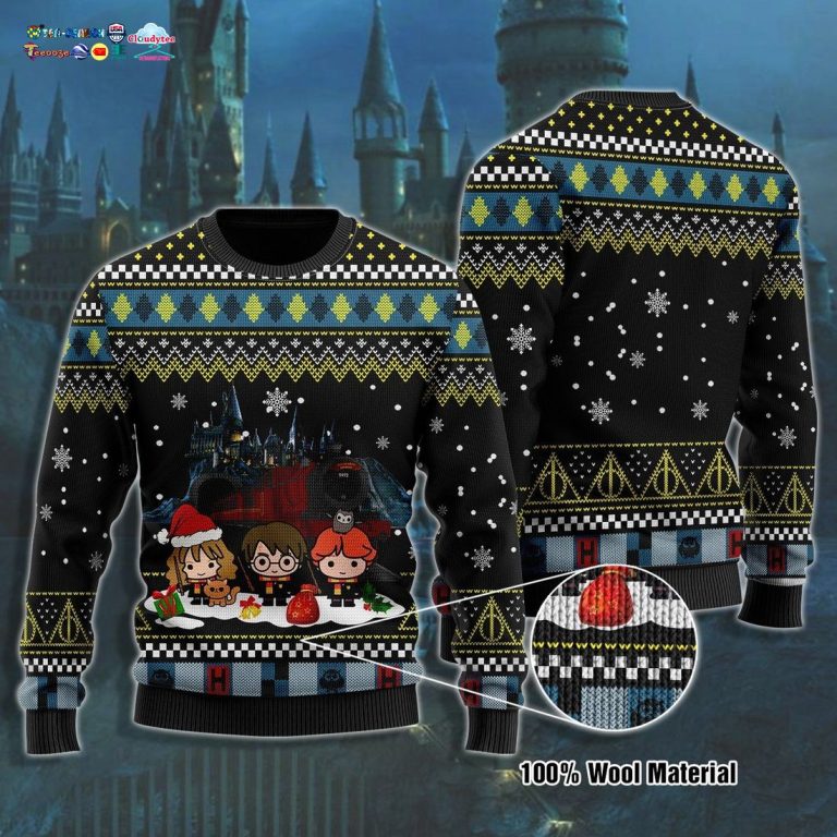 Harry Potter Chibi Ugly Christmas Sweater - Oh my God you have put on so much!