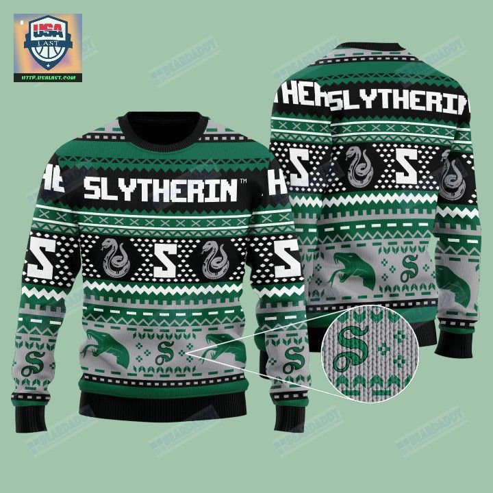 Harry Potter Slytherin House Ugly Christmas Sweater - Super sober