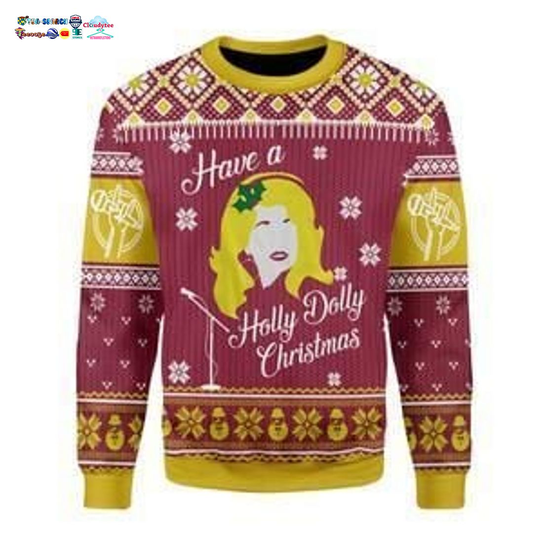 Have A Holly Dolly Christmas Ugly Christmas Sweater