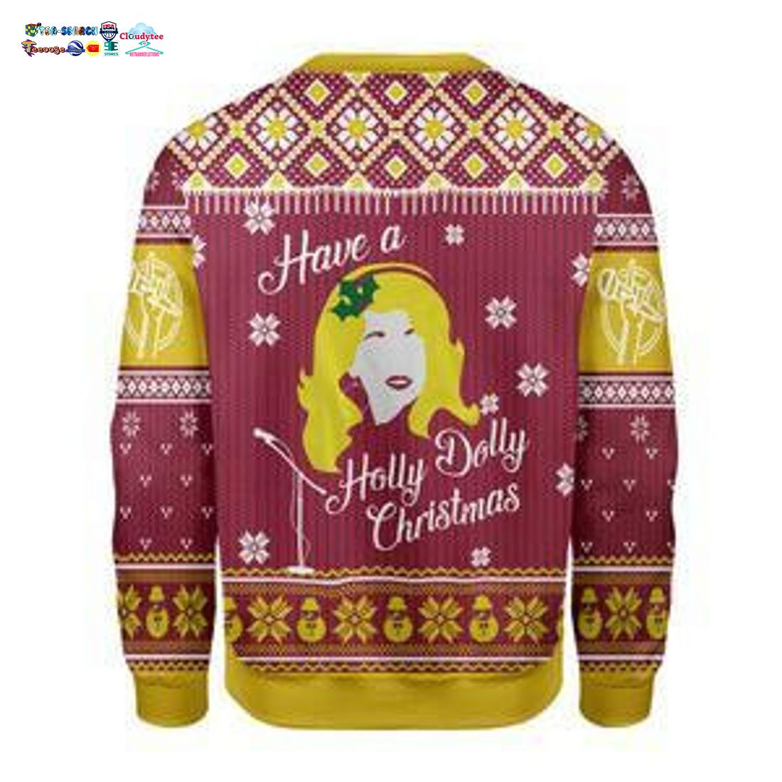 Have A Holly Dolly Christmas Ugly Christmas Sweater