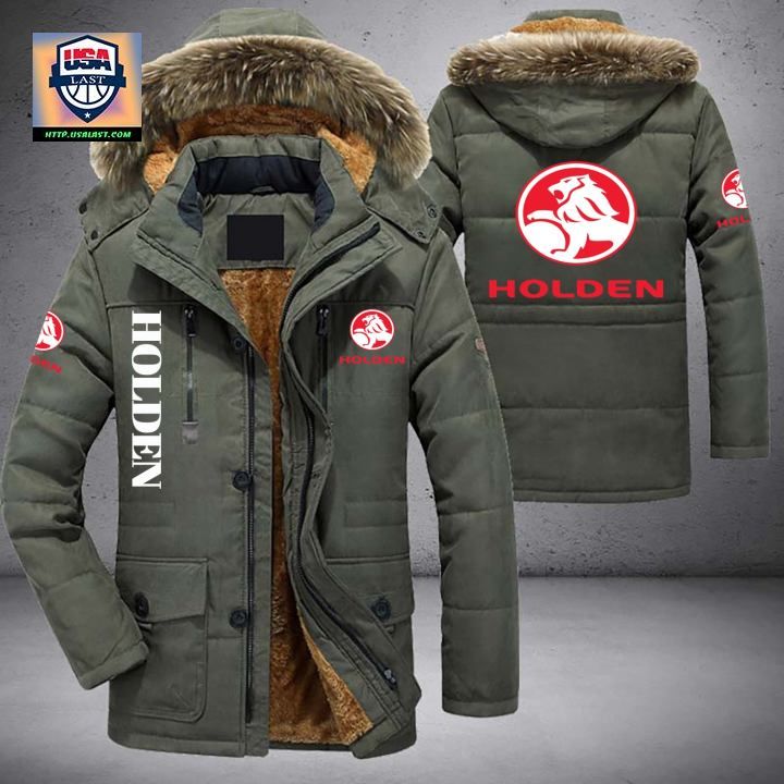 Holden Logo Brand Parka Jacket Winter Coat - Super sober