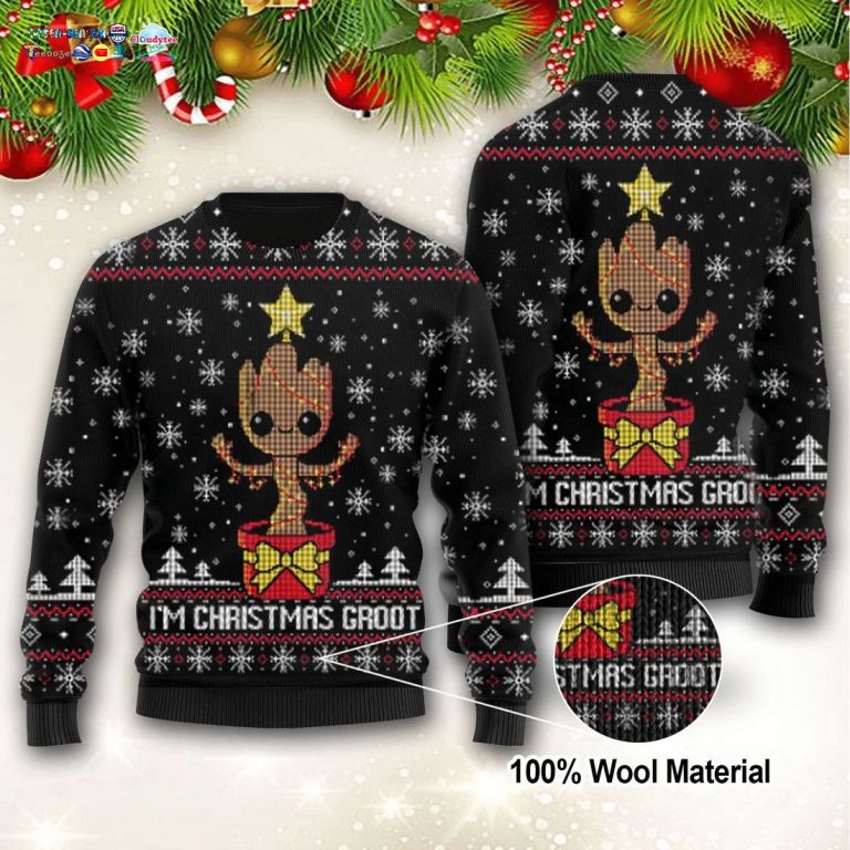 I'm Christmas Groot Ugly Christmas Sweater - Eye soothing picture dear