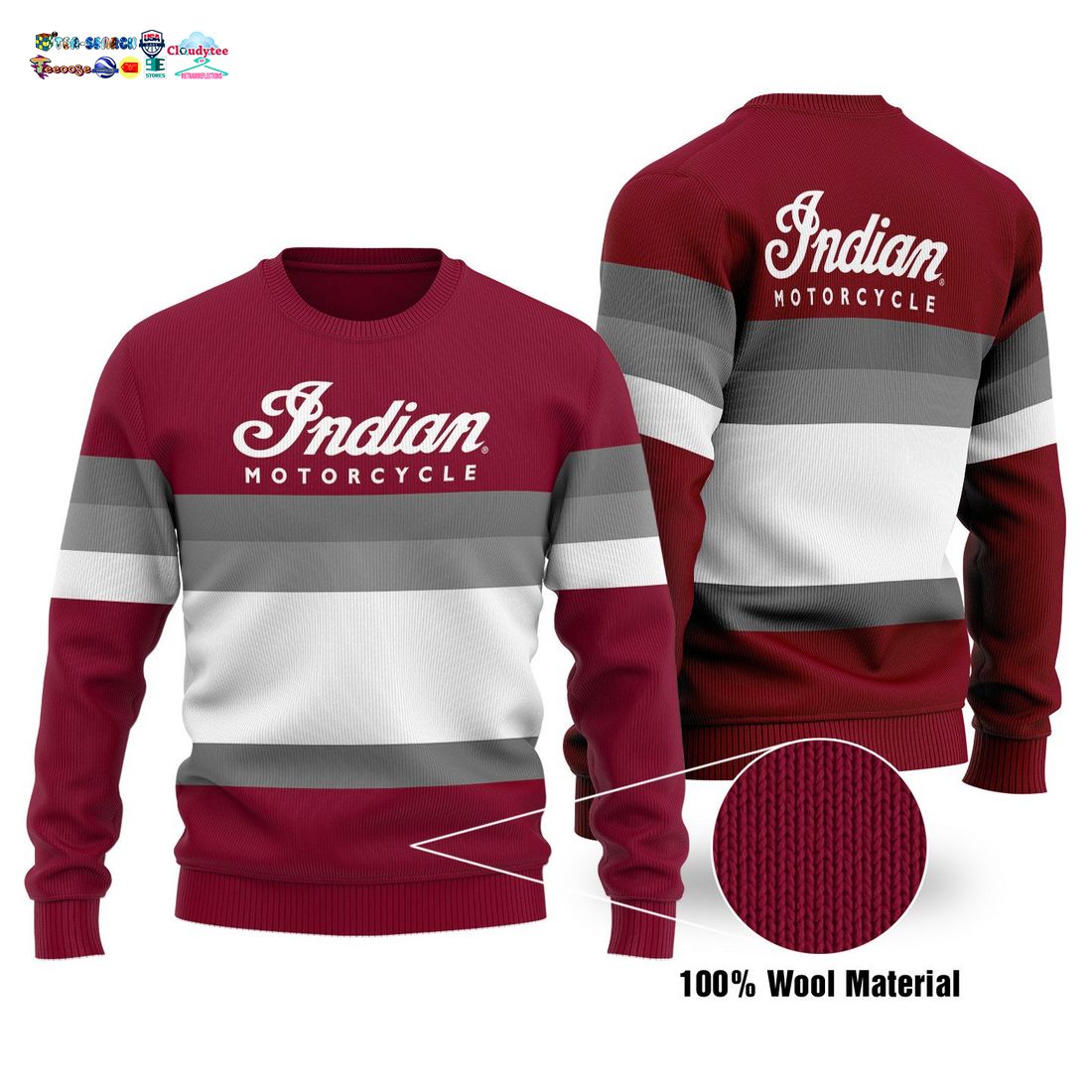 Indian Motorcycle Ugly Christmas Sweater