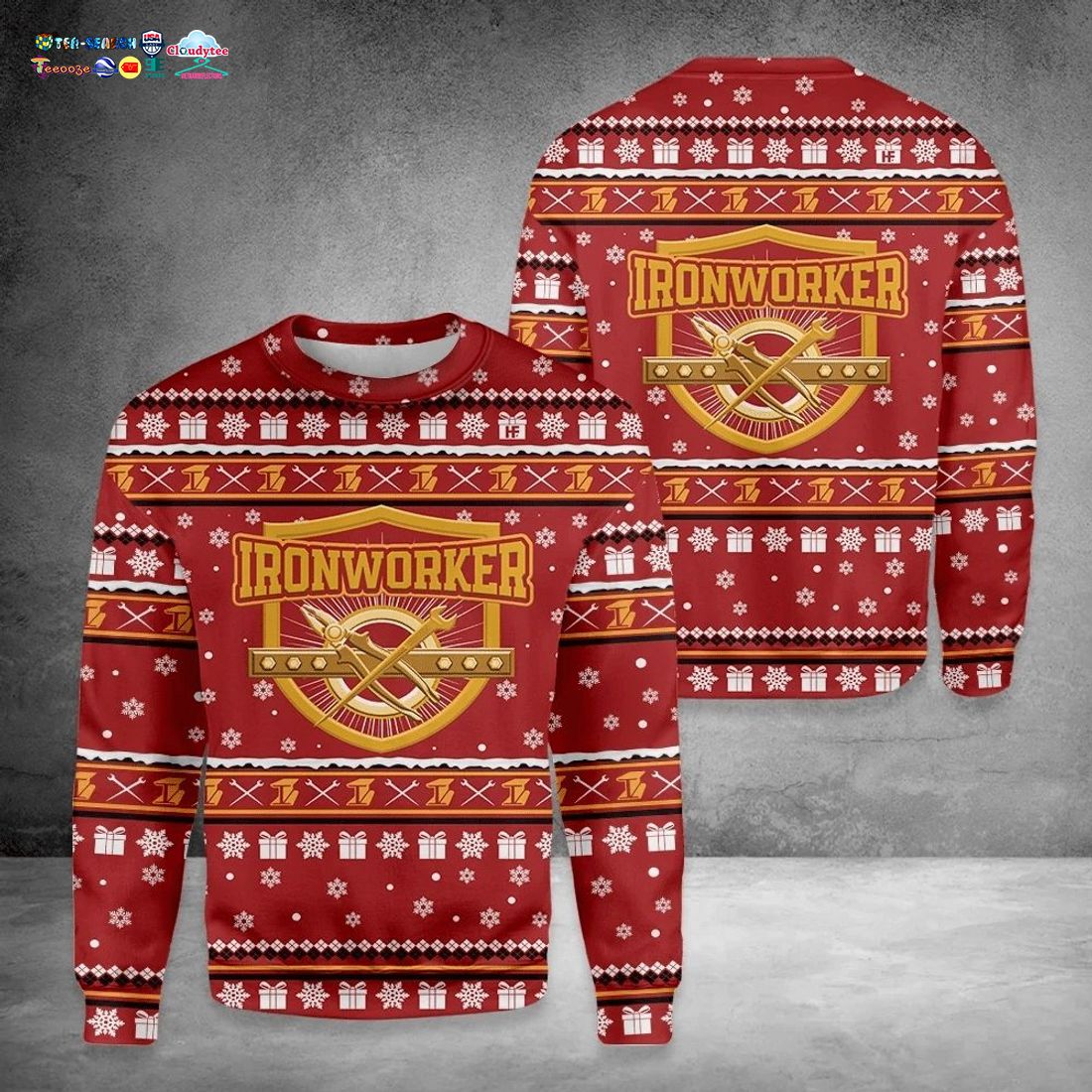 Ironworker Ver 3 Ugly Christmas Sweater