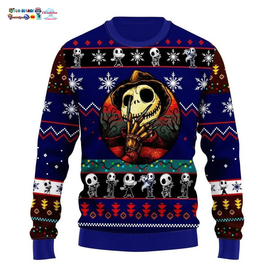 Jack Skellington Chibi Ugly Christmas Sweater