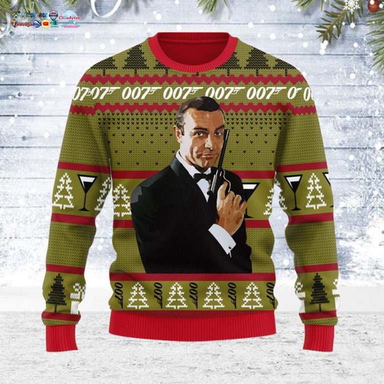 James Bond 007 Ugly Christmas Sweater - This is awesome and unique