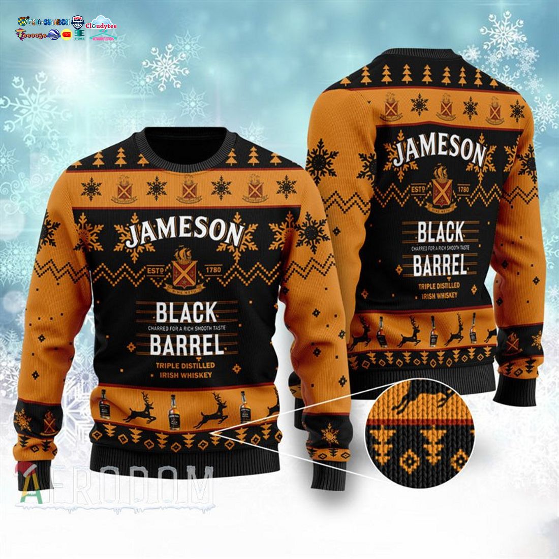 Jameson Black Barrel Ugly Christmas Sweater - Lovely smile
