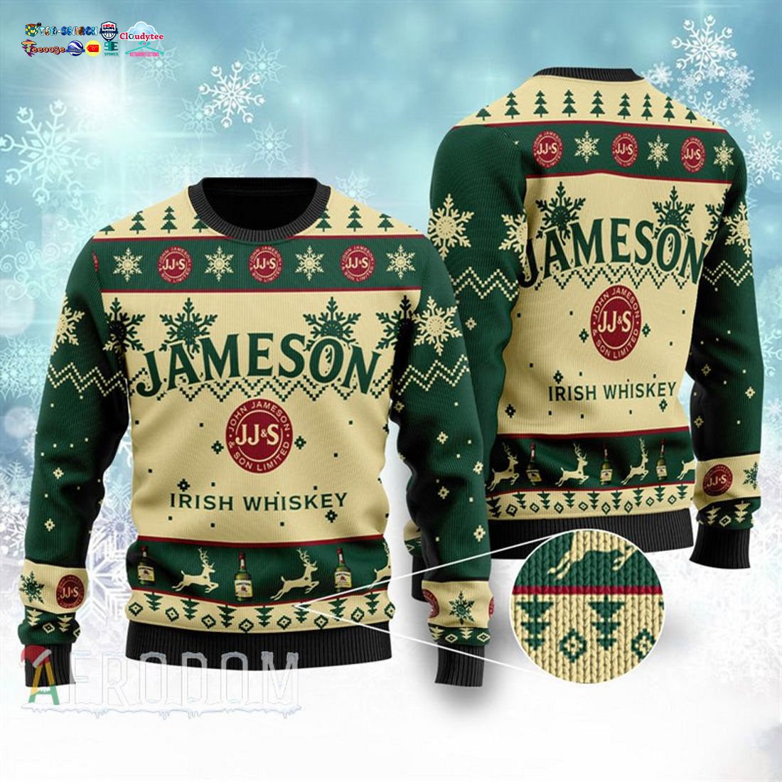 Jameson Irish Whiskey Ver 2 Ugly Christmas Sweater