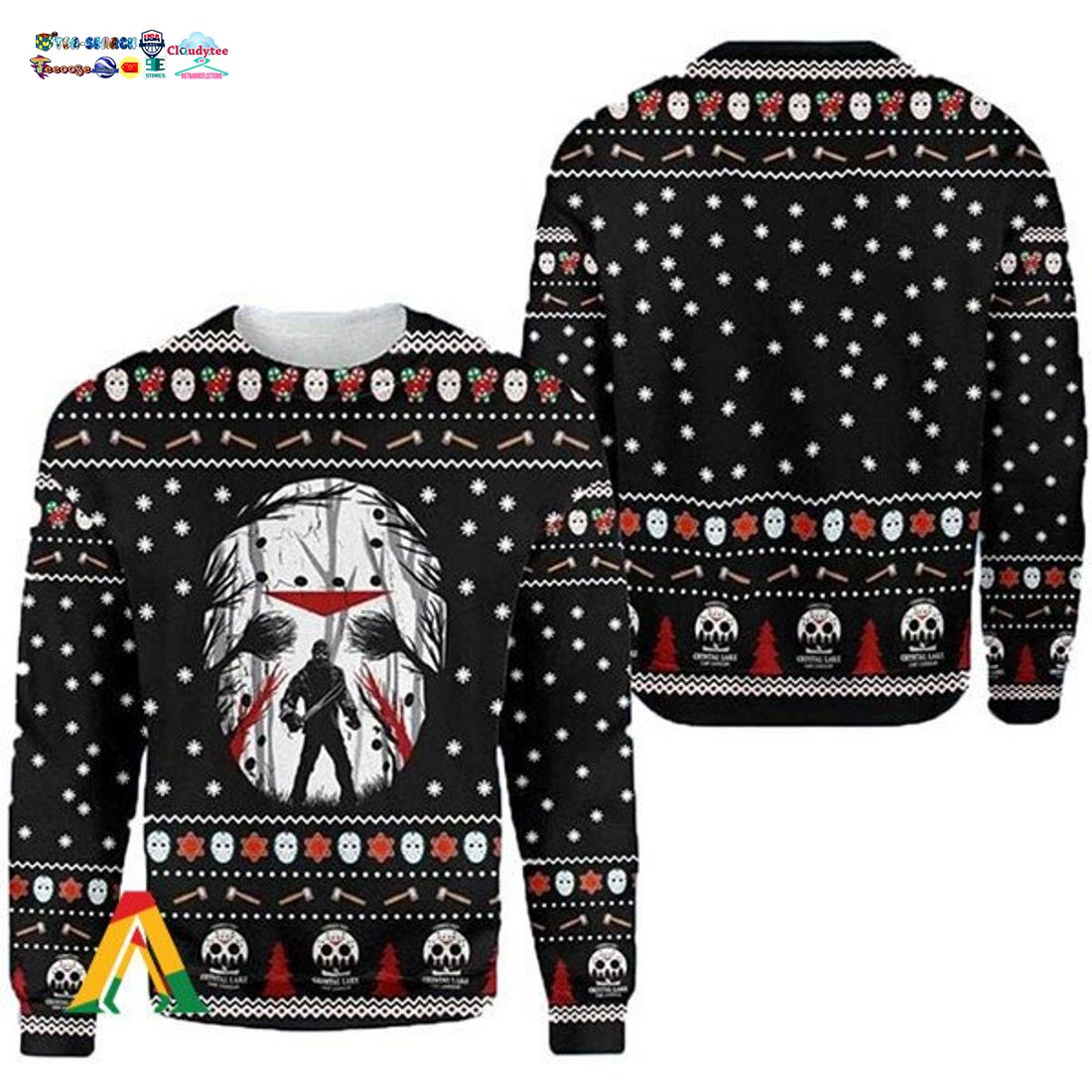 Jason Voorhees Friday The 13th Ugly Christmas Sweater - Good click