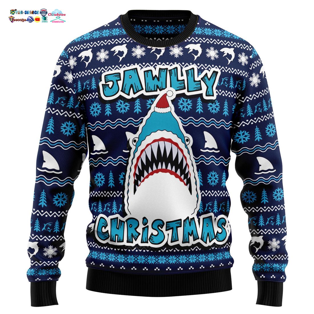 Jaws Jawlly Christmas Ugly Christmas Sweater