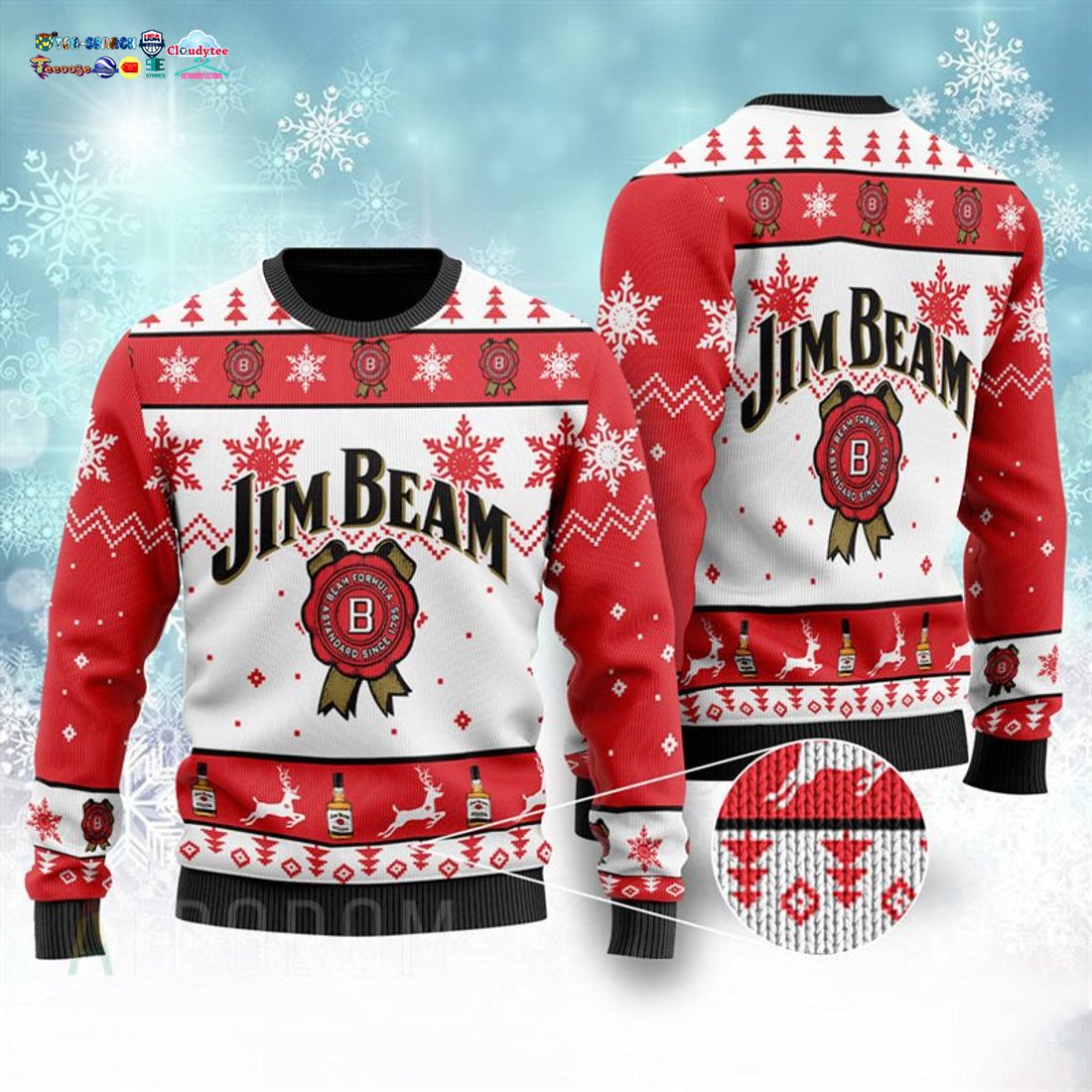 Jim Beam Ver 2 Ugly Christmas Sweater