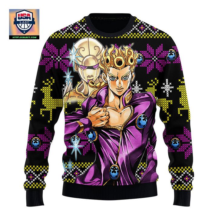 Jojo Giorno Ugly Christmas Sweater Anime Xmas Gift – Usalast