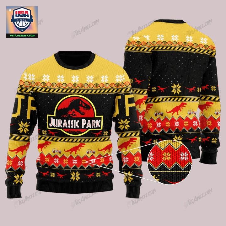 Jurassic Park Ugly Christmas Sweater - Good one dear