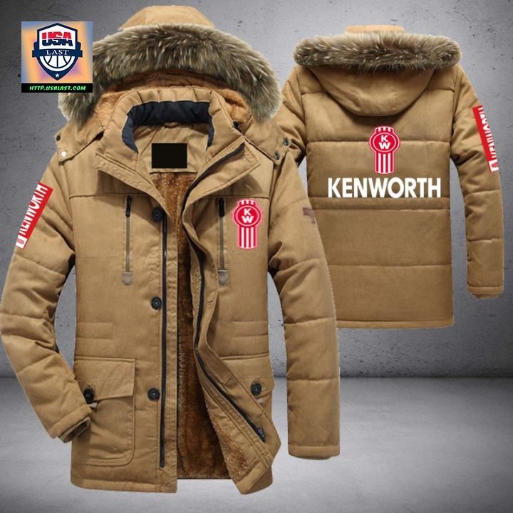 Kenworth Car Brand Parka Jacket Winter Coat - Studious look