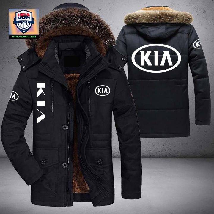 Kia Logo Brand Parka Jacket Winter Coat – Usalast