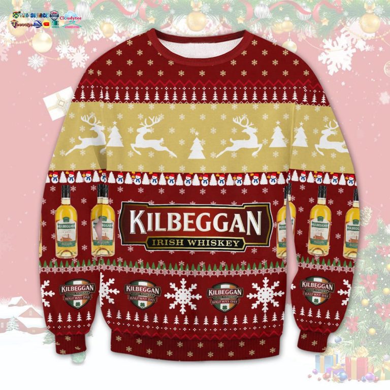 Kilbeggan Irish Whiskey Ugly Christmas Sweater - You tried editing this time?