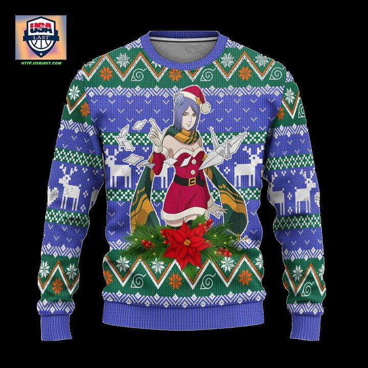 Konan Akatsuki Ugly Christmas Sweater Custom Naruto Anime Xmas Gift – Usalast