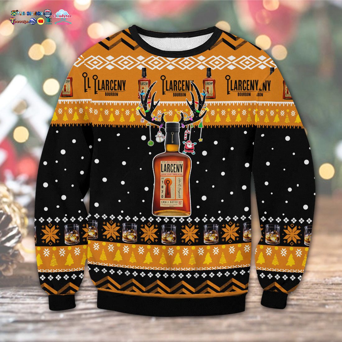 Larceny Bourbon Ugly Christmas Sweater