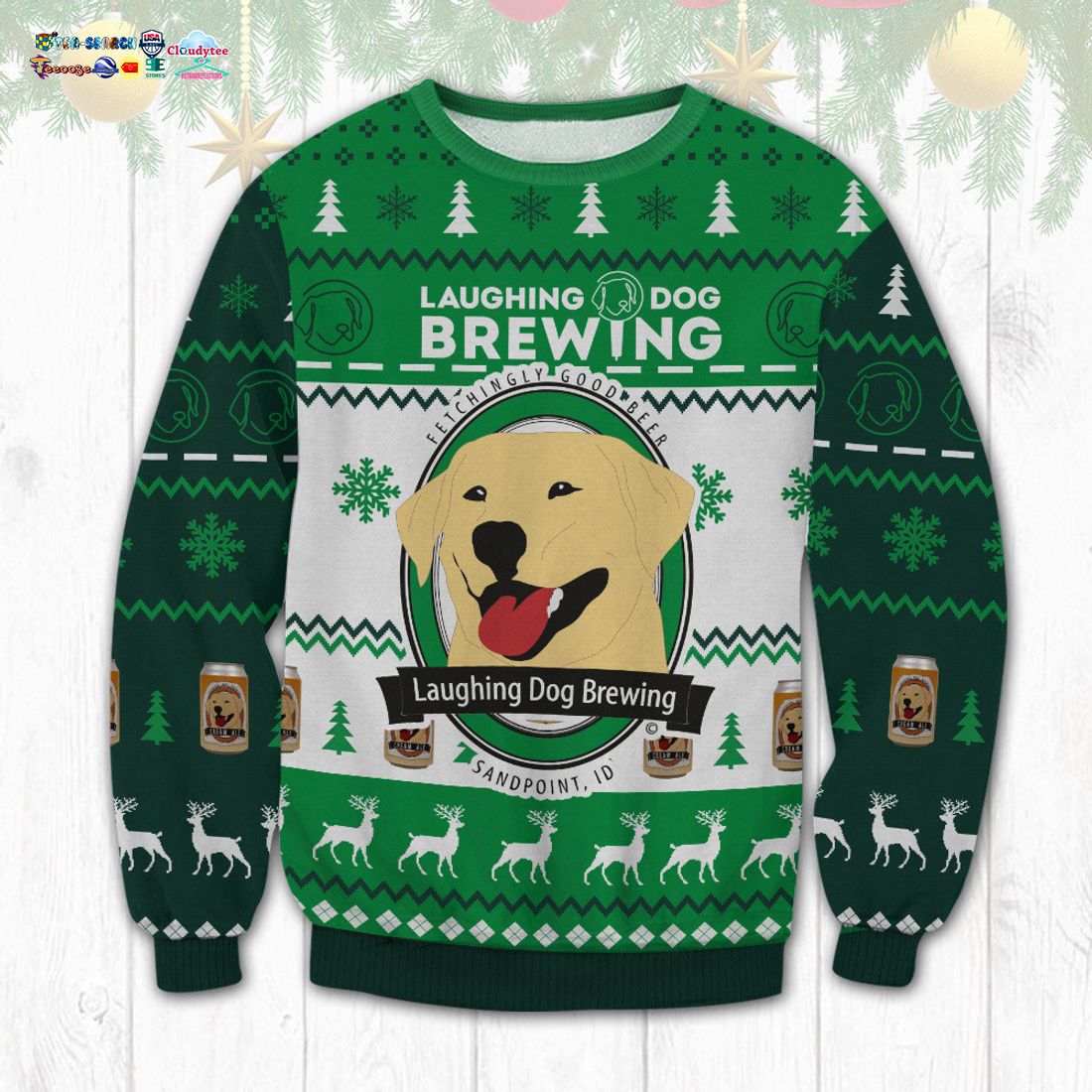Laughing dog Brewing Ugly Christmas Sweater