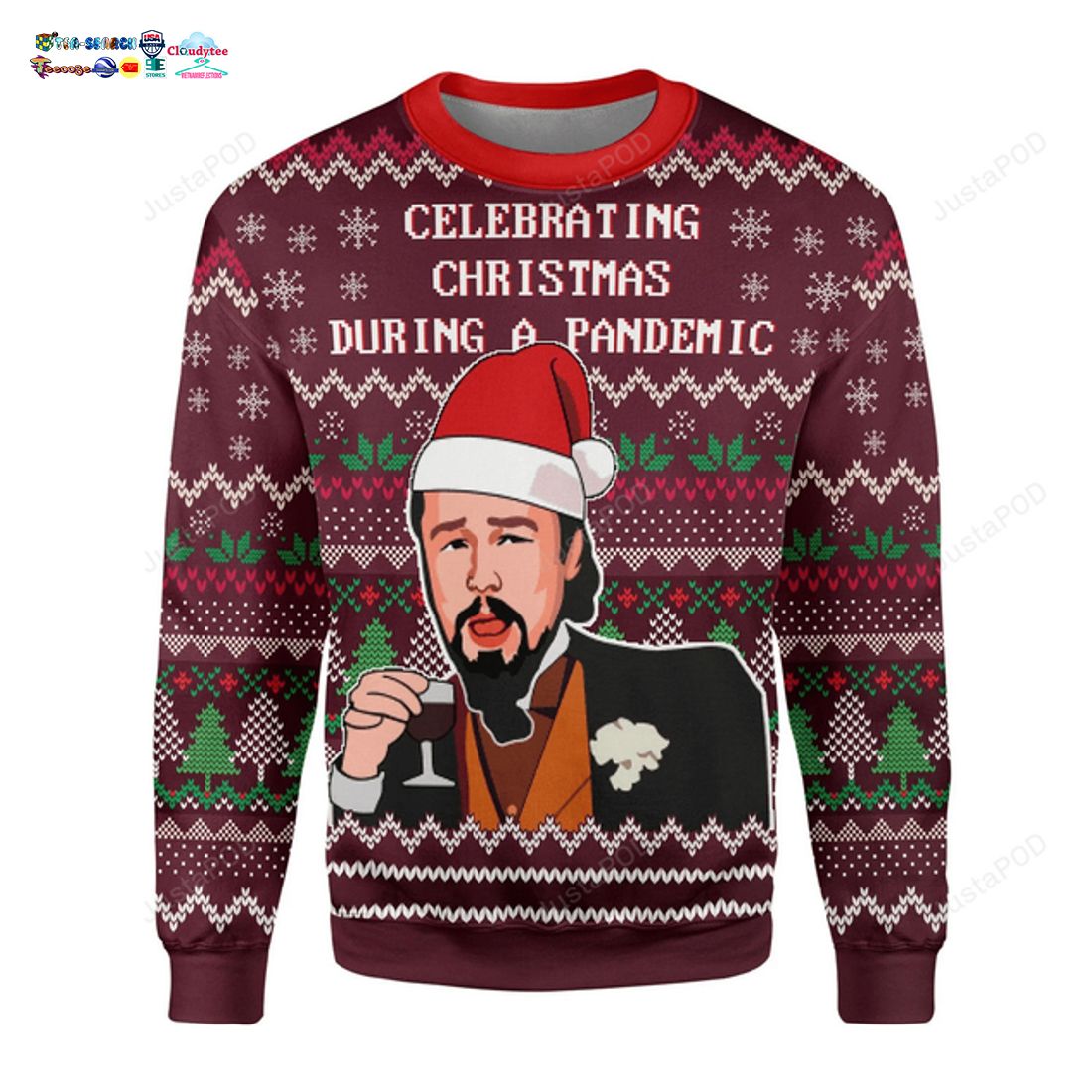 Leonardo DiCaprio Celebrating Christmas During A Pandemic Ugly Christmas Sweater