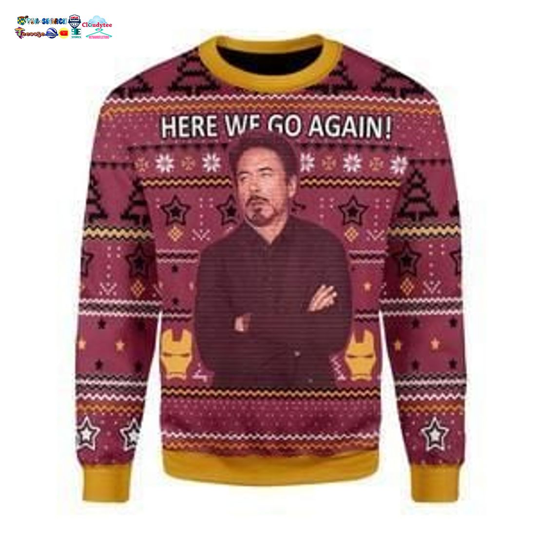 Leonardo DiCaprio Here We Go Again Ugly Christmas Sweater