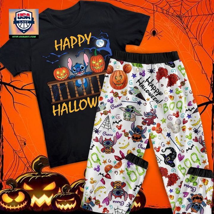 Lilo And Stitch Happy Halloween Pajamas Set - Unique and sober