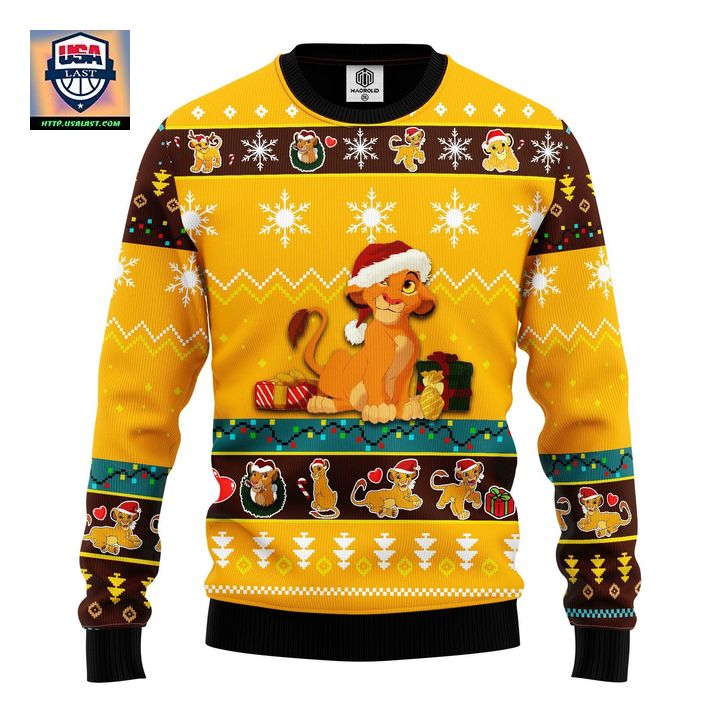 Lion King Simba Ugly Christmas Sweater Yellow 1 Amazing Gift Idea Thanksgiving Gift – Usalast