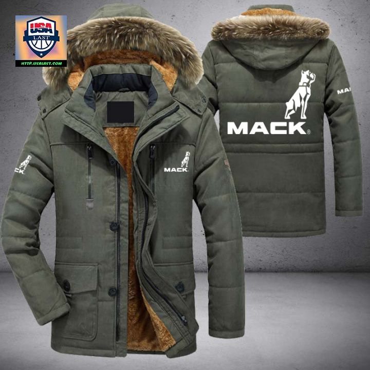 Mack Trucks Brand Parka Jacket Winter Coat - Nice Pic