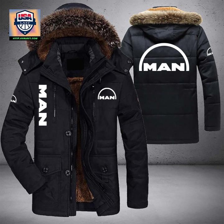 MAN Trucks Logo Brand V2 Parka Jacket Winter Coat - Trending picture dear