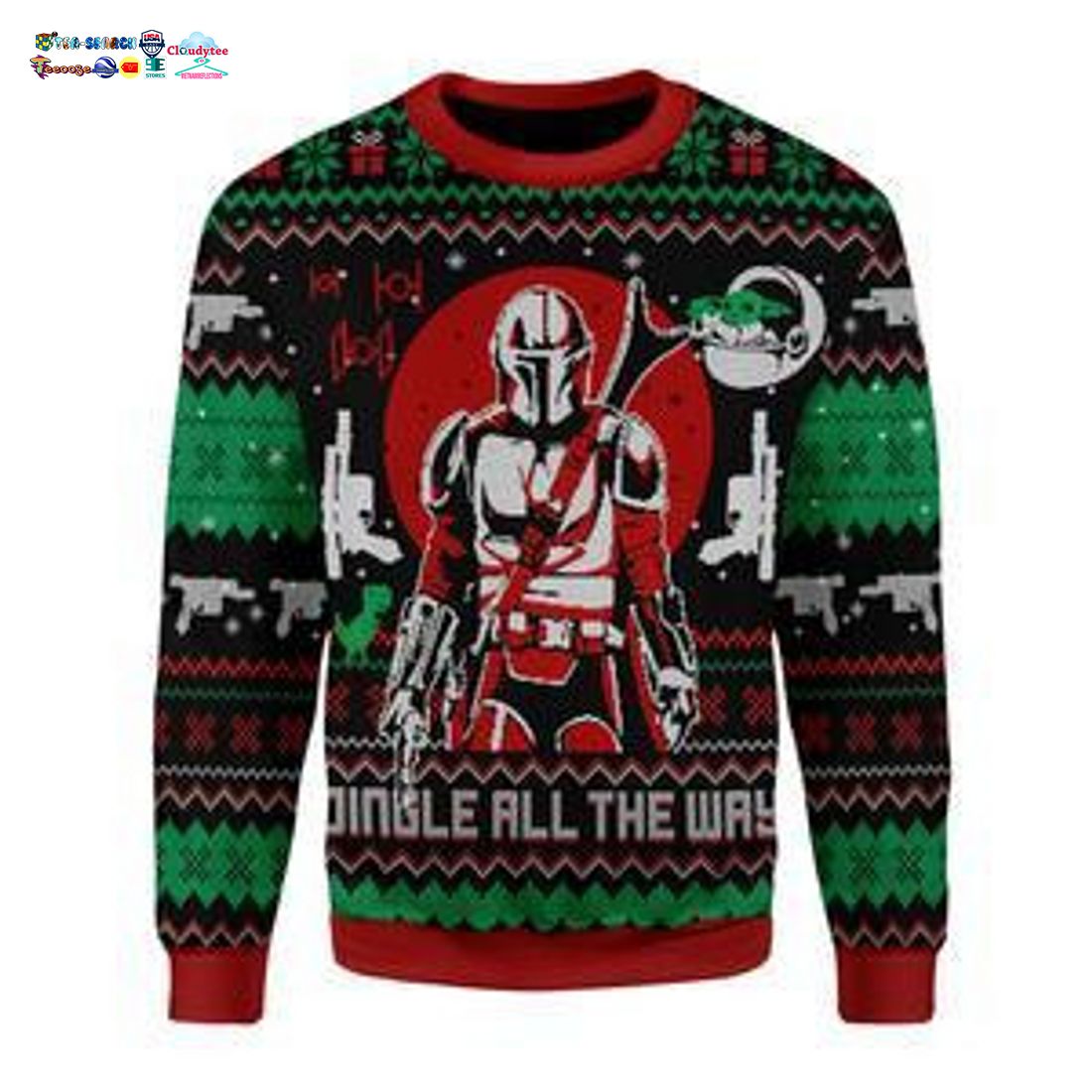 Mando Jingle All The Way Ugly Christmas Sweater