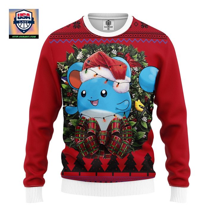 Marill Pokemon Noel Mc Ugly Christmas Sweater Thanksgiving Gift – Usalast