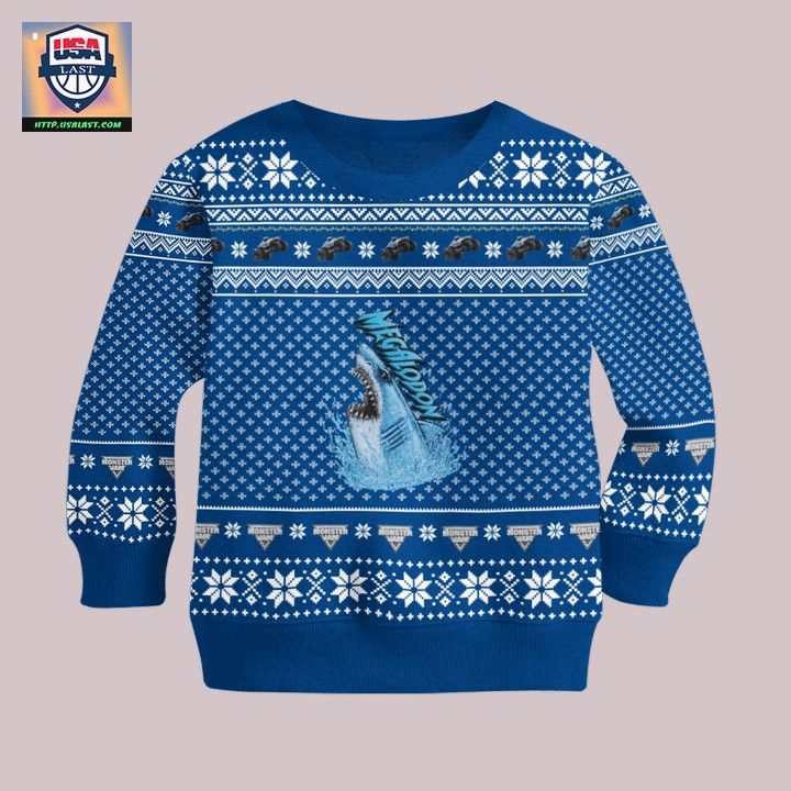 Megalodon Monster Car Ugly Christmas Sweater - Elegant picture.