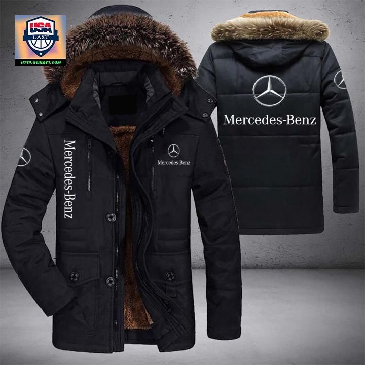 Mercedes-Benz Logo Brand Parka Jacket Winter Coat – Usalast
