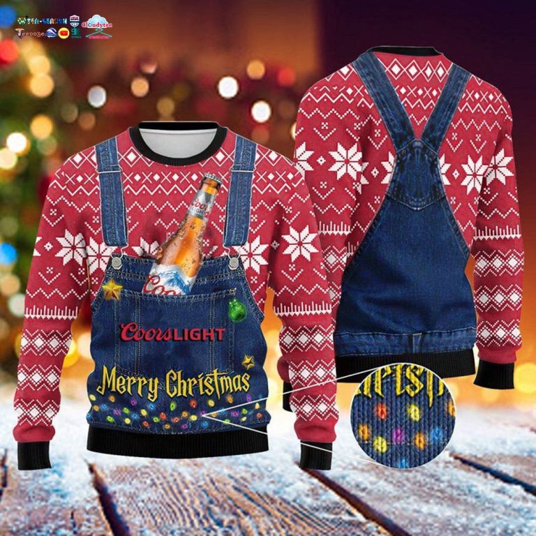 Merry Christmas Coors Light Ugly Christmas Sweater - Wow! This is gracious