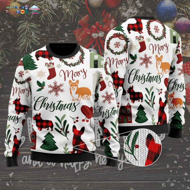 Merry Christmas Corgi Christmas Sweater - Stand easy bro