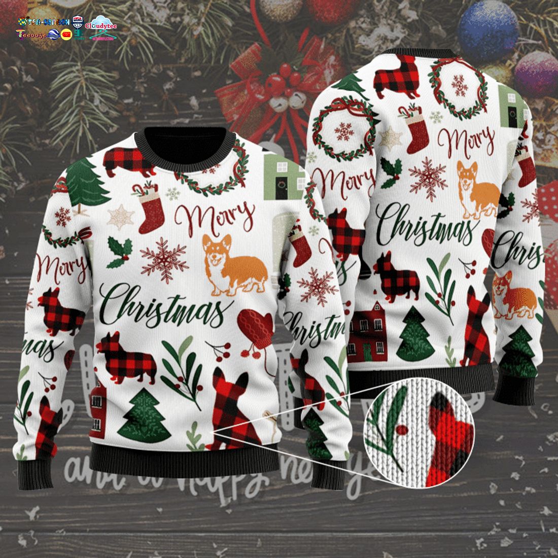 Merry Christmas Corgi Christmas Sweater