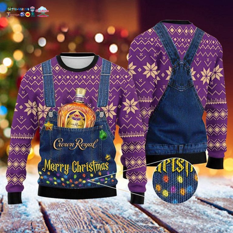 Merry Christmas Crown Royal Ugly Christmas Sweater - Stunning
