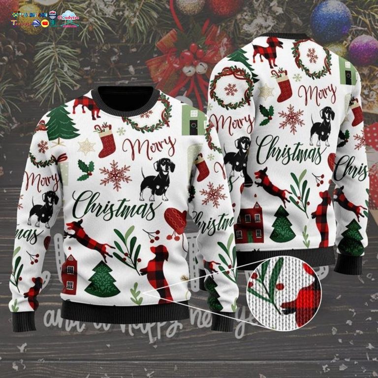 Merry Christmas Dachshund Christmas Sweater - Stand easy bro